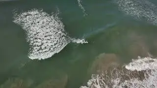 Aerial Drone Surf Top Down Shot