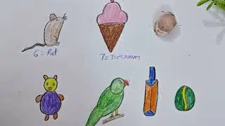 How to draw Number object by 6,7,8 Object#art#Drawing#Tutorial#mouse#Ice cream#bear#parrot#bat#ball