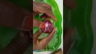 art#vege#food#brinjal#simple flower carving with brinjal#brinjal flower cutting garnish#shorts#vege.