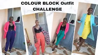 Colour Block Outfit Challenge // Trying to Match Bold coloured Outfits//ft  Liz Kamau