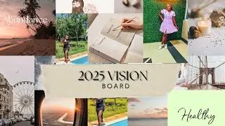 Making My 2025 Vision| A guide on how to make a cute realistic vision board for your goals 📝✨