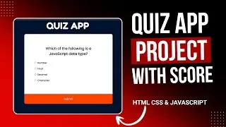 Build a Quiz App Using JavaScript | HTML CSS JS Project for Beginners