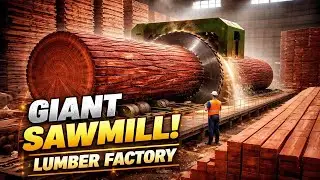 Inside a Massive U.S. Sawmill | From Raw Logs to American Homes