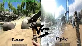 Ark Survival Evolved Low vs Medium Vs High Vs Epic GTX 1070 !![Pre DX12]
