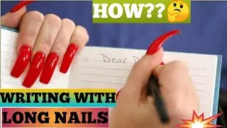 HOW I WRITE WITH LONG NAILS ❤️(SUPRIYA SHARMA)