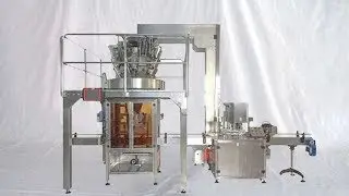 PET cans granules tea weighing filling sealing labeling fully automatic food packaging equipment