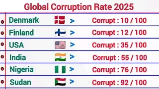 Global Corruption Rate 2025 | Country Comparison by CPI Score