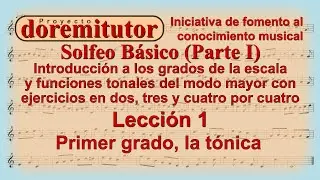 Clase 1 de Solfeo para Principiantes |  Aprende a Leer Música y Cantar por Nota | Tónica