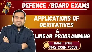 APPLICATIONS OF DERIVATIVES | Class 12 Mathematics | Full ConceptBoard & Competitive ExamPreparation