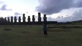 Pol at Ahu Tongariki  &ndash; The largest Ahu Moai&rsquo;s on Easter Island May 2014