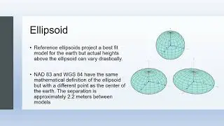 Ellipsoid, Geoid and Map Projections