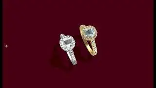 Sortija de mujer con piedra Semi-cuadrada y brillantes!