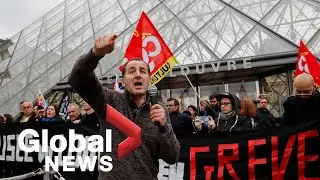 Strikers in Paris block Louvre prompting mixed reactions from tourists, residents