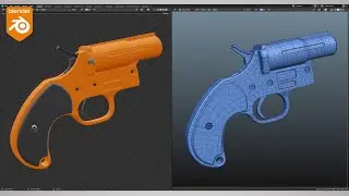 Model Flare Pistol | Blender 3.6