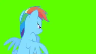 Rainbow Dash Angrily Takes Off - Green Screen Ponies