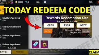 Free fire Today redeem code | Free fire reward | 24 june redeem code | Nazim Gamer