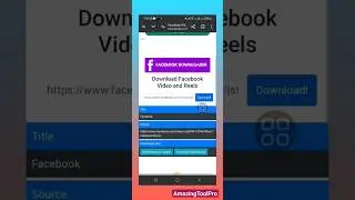 Facebook Video Downloader AmazingToolPro, Facebook Short Downloader #facebook #Video #downloader