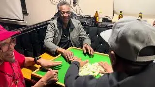 Jamaican domino&rsquo;s game in progress 🇯🇲