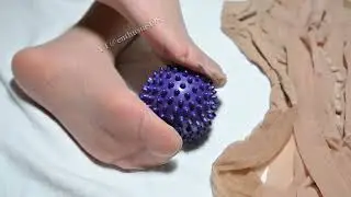4K Foot massage ball |Stockings|Pantyhose|High heels|Skin color #pantyhose #stockings #nylon #ストッキング