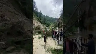 Heavy landslide Barot valley #himachal #landslide #barotvalley #mountains #nature ##himalayas
