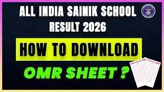 HOW to Download Sainik School OMR Sheet 2026