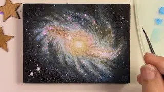 Spiral Galaxy Acrylic Painting For Beginners 🌠✨️