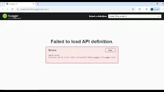 How To Resolve 'Failed To Load API Definition' In ASP.NET #techdotnets #webapi #mvc #video