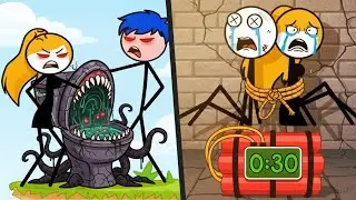 TOILET TIME vs STICKMAN ROLL - New Levels STICKMAN Double Mobile Gameplay (Android/ios)