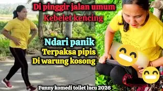 KEBELET KENCING NDARI PANIK TERPAKSA PIPIS DI BELAKANG WARUNG KOSONG 