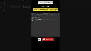 C Programming| Find Perimeter of a Rectangle | #cprogramming   #programming  #coding  #shorts