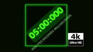 Таймер на 5 минут | Киберпанк-обратный отсчет с расслабляющей музыкой | 4K