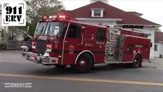 Hull Fire Department Rescue 3, C-3, and Engine 3 Responding