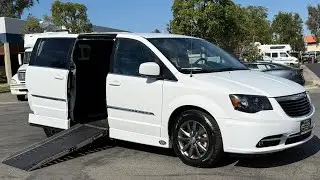 For Sale 2016 Chrysler Town & Country S AMS Vans Power Fold Out Ramp Side Loading Wheelchair Van