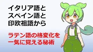 10分間でラテン語の格変化を簡単に覚えよう(印欧祖語・イタリア語・スペイン語から) #ずんだもん解説