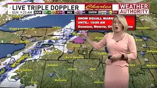 Snow squalls today, then heavy lake effect snow!