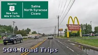 ⁴ᴷ Road Trip #1014 - US-11 N - New York Mile 91-96 - Salina/North Syracuse/Cicero