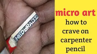 micro art //name art crave on Carpenter pencil //by shiva keshav micro arts
