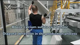 Diagonal detection in the production process of Abeite calcium sulfate raised floor