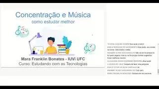 Webconferência Concentração e Música Mara Bonates