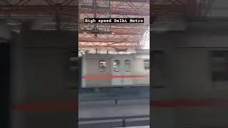High Speed Delhi Metro passes through Platform #shorts #youtubeshorts #dmrc