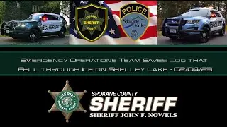 Emergency Operations Team Saves Dog that Fell through Ice on Shelley Lake