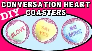 Valentine's Day Conversation Heart Candy Coaster   Another Coaster Friday Craft Klatch