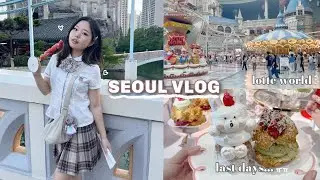 🍭 SEOUL VLOG: lotte world, han river picnic with friends, last days in korea 🌸