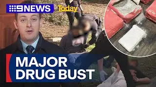 Police charge seven men over 300kg haul of illicit drugs | 9 News Australia