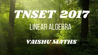 TNSET 2017 linear Algebra, Maths