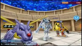 Digimon Links Colosseum Battle vs Phoenixmon, Titamon, Omegamon X