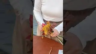 🍂Make a bouquet with ginkgo leaves🍁💐