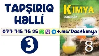 Tapşırıq həlli. Kimya 8. Mövzu 3.Atomların elektron örtüyünün quruluşu. Səhifə 20