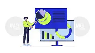Analytics magnifying glass line 2D animation