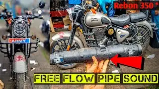 Royal Enfield Reborn Classic 350 ! Testing Free Flow Pipe Sound  | 🤯🤯